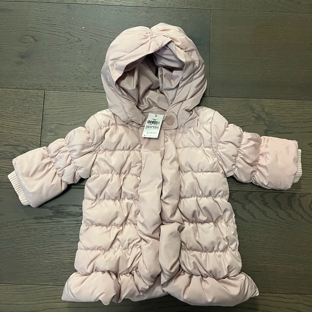 Baby gap dusty pink winter coat 0-6M NWT retail $115